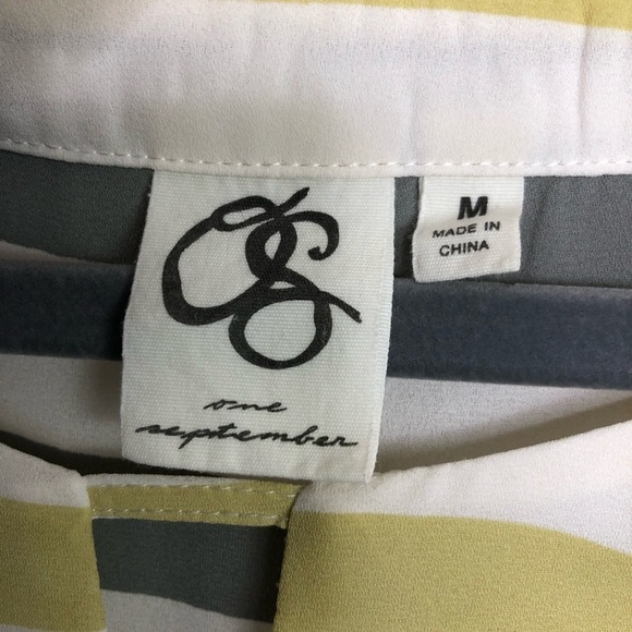 ONE September Anthropologie striped color block blouse - Picture 4 of 9